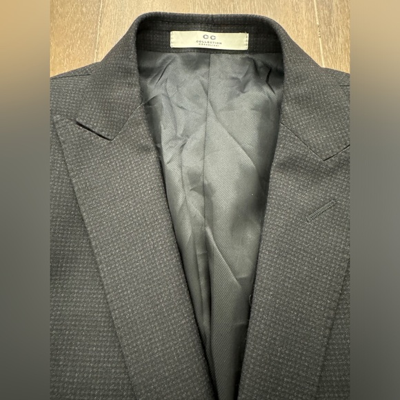 Corneliani CC Collection Black/Gray Check Peak Lapel Wool Blazer EU 50 US 40R - Picture 8 of 8